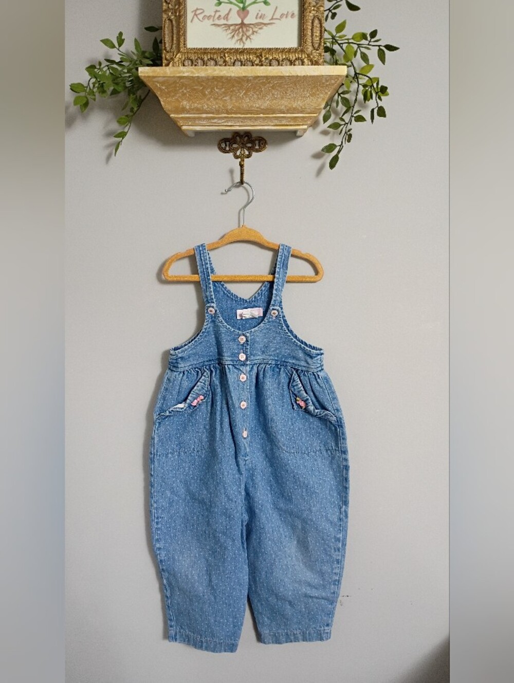 Vintage Blue Denim Kids Overalls